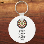 保CALM AND GAME ON - Dart Board キーホルダー (正面)