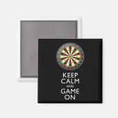 保CALM AND GAME ON - Dart Board マグネット (正面/裏面)
