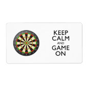 保CALM AND GAME ON - Dart Board ラベル (正面)