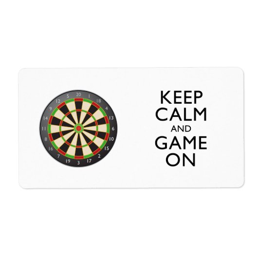 保CALM AND GAME ON - Dart Board ラベル (正面)