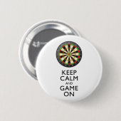 保CALM AND GAME ON - Dart Board 缶バッジ (正面&裏面)