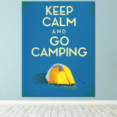保Calm and  Goキャンプヴィンテージプリント キャンバスプリント (インサイチュ (ウッドフロア))