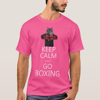 保Calm And Goボクシンググレーウルフボクサー Tシャツ