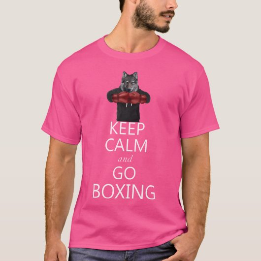 保Calm And Goボクシンググレーウルフボクサー Tシャツ (正面)