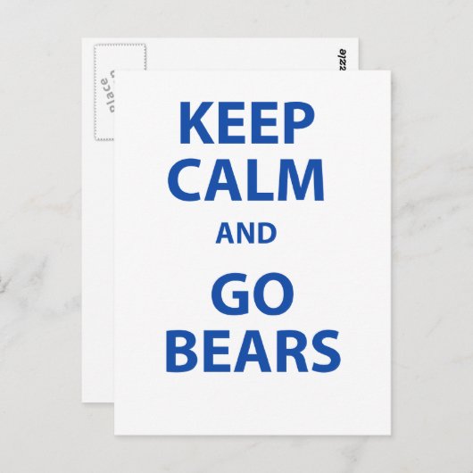 保Calm and Go Bears ポストカード (正面/裏面)