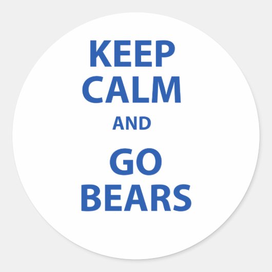 保Calm and Go Bears ラウンドシール (正面)