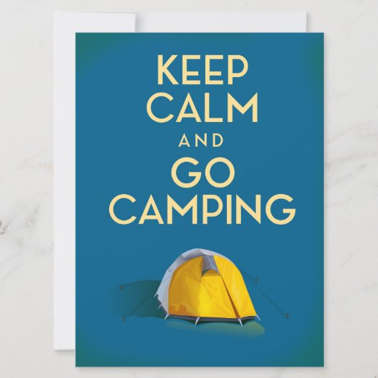 保Calm and Go Campingヴィンテージプリント磁石 (正面)