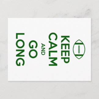 保CALM AND GO LONG - football/sports/nfl ポストカード