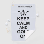 保Calm and Golf Onゴルフ引用文カスタムゴルファー ゴルフタオル (インサイチュ)