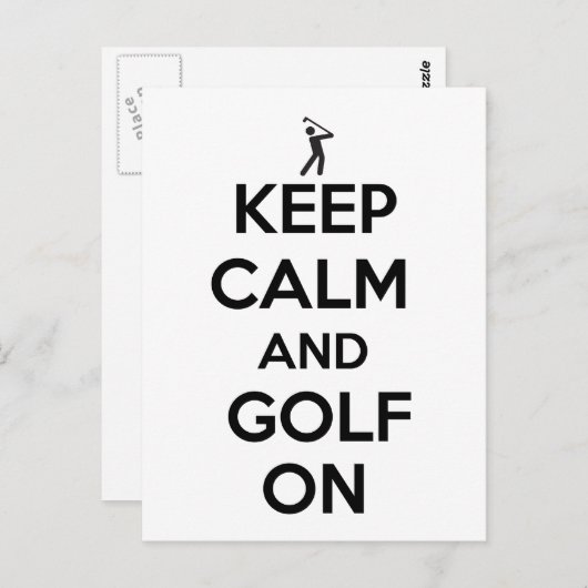 保Calm and Golf On ポストカード (正面/裏面)