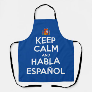 保Calm and Habla Espainol エプロン
