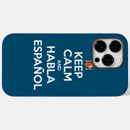 保Calm and Habla Espainol Case-Mate iPhoneケース (裏面 (横))