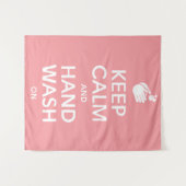 保Calm And Hand Wash On – 洗剤インフルエンザ タペストリー (正面(横))