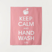 保Calm And Hand Wash On – 洗剤インフルエンザ タペストリー (正面)