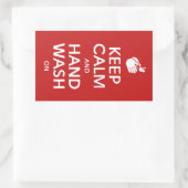保Calm And Hand Wash On – 洗剤インフルエンザ 長方形シール (バッグ)