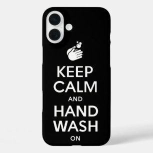 保Calm And Hand Wash On – 洗剤インフルエンザ iPhone 16 Plusケース