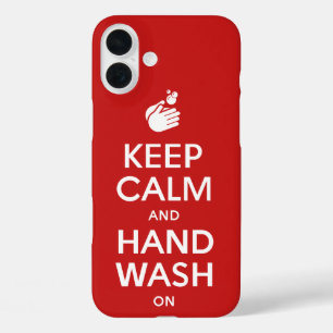 保Calm And Hand Wash On – 洗剤インフルエンザ iPhone 16 Plusケース