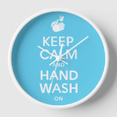 保Calm And Hand Wash On - Doctor & Medical 壁時計 (正面)