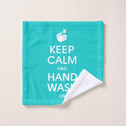 保Calm And Hand Washing On - Washing Coronavirus ウォッシュタオル (ウォッシュタオル)