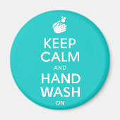 保Calm And Hand Washing On - Washing Coronavirus マグネット (正面)