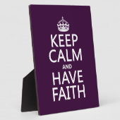 保Calm and Have Faith (カスタマイズ可能なカラー) フォトプラーク (側面)