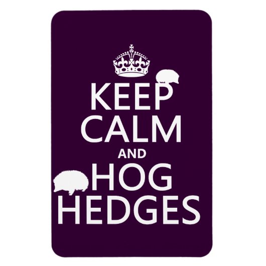 保Calm and Hog Hedges (Hedgehogs) （すべてのカラー） マグネット (縦)