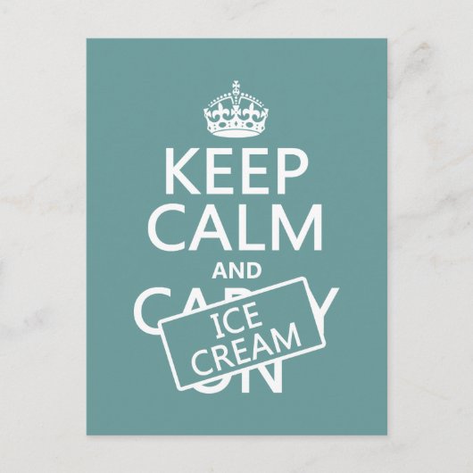 保Calm and Ice Cream ポストカード (正面)
