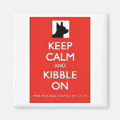 保Calm and Kibble On square magnet マグネット (正面)