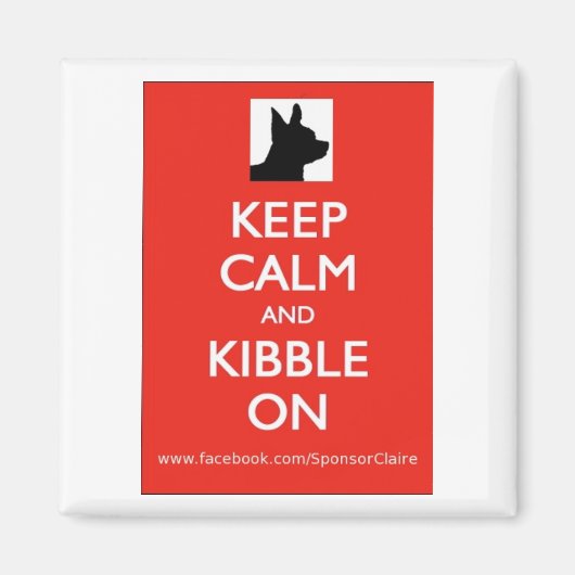 保Calm and Kibble On square magnet マグネット (正面)