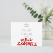 保Calm And Kill Zombies – ゲーマー運ギーク ポストカード (スタンド正面)