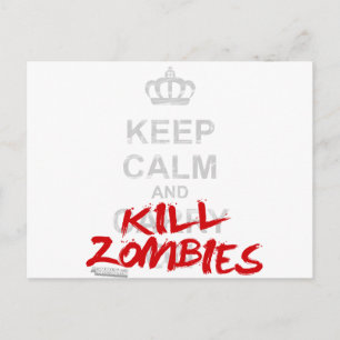 保Calm And Kill Zombies – ゲーマー運ギーク ポストカード