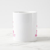 保Calm and let (空白の) handle it pink extra big ジャンボコーヒーマグカップ (正面)