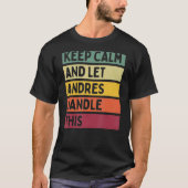 保Calm And Let Andresがこのレトロ引用文 Tシャツ (正面)