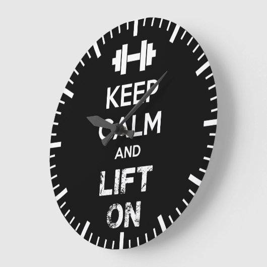 保Calm and Lift On -トレーニングやる気を起こさせる ラージ壁時計 (傾斜)