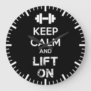 保Calm and Lift On -トレーニングやる気を起こさせる ラージ壁時計