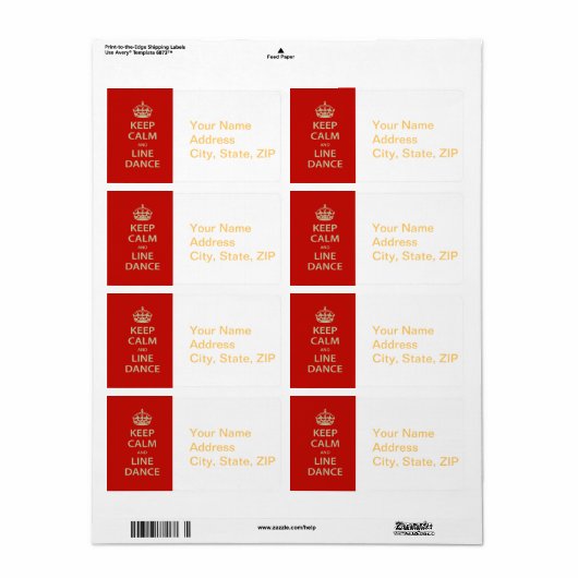 保Calm and Line Dance ラベル (フルシート)