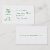 保Calm and Line Dance 名刺 (正面/裏面)