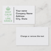 保Calm and Line Dance 名刺 (正面/裏面)