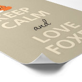 保Calm and Loveキツネ ポスター (角)