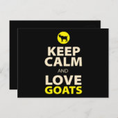 保Calm and Loveヤギ ポストカード (正面/裏面)