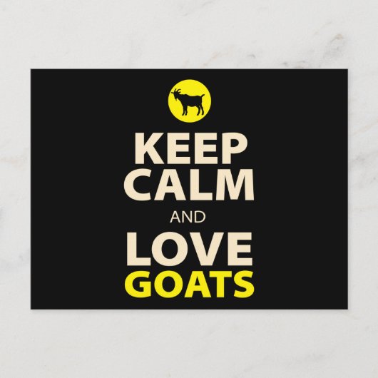 保Calm and Loveヤギ ポストカード (正面)