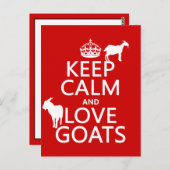 保Calm and Loveヤギ ポストカード (正面/裏面)