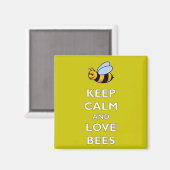保Calm and Love Bees -冷蔵庫用マグネット マグネット (正面/裏面)