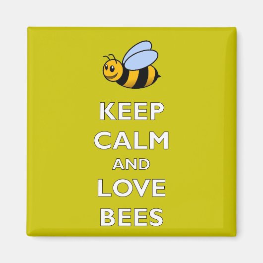 保Calm and Love Bees -冷蔵庫用マグネット マグネット (正面)