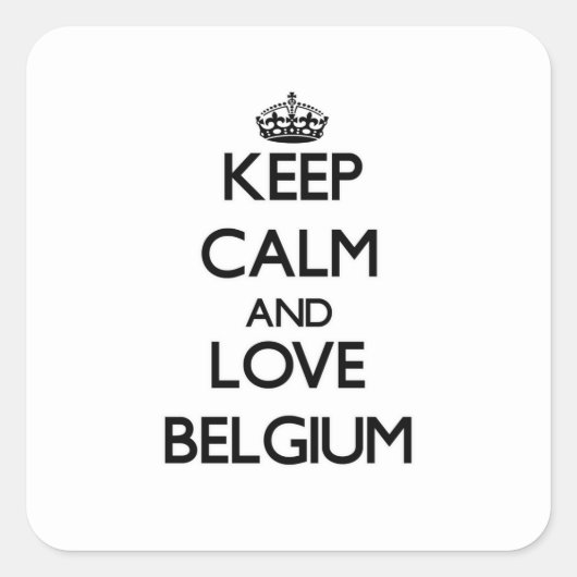 保Calm and Love Belgium スクエアシール (正面)