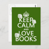 保Calm and Love Books (任意の色) ポストカード (正面/裏面)