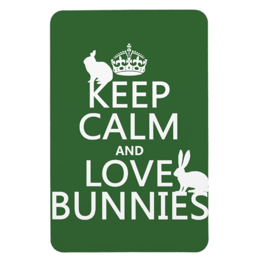 保Calm and Love Bunnies – すべての色 マグネット (縦)