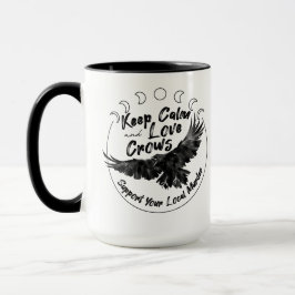保Calm and Love Crows mug マグカップ