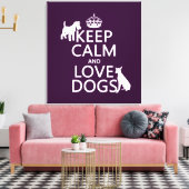 保Calm and Love Dogs – すべての色 キャンバスプリント (インサイチュ (リビング))