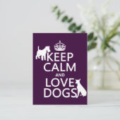 保Calm and Love Dogs – すべての色 ポストカード (スタンド正面)